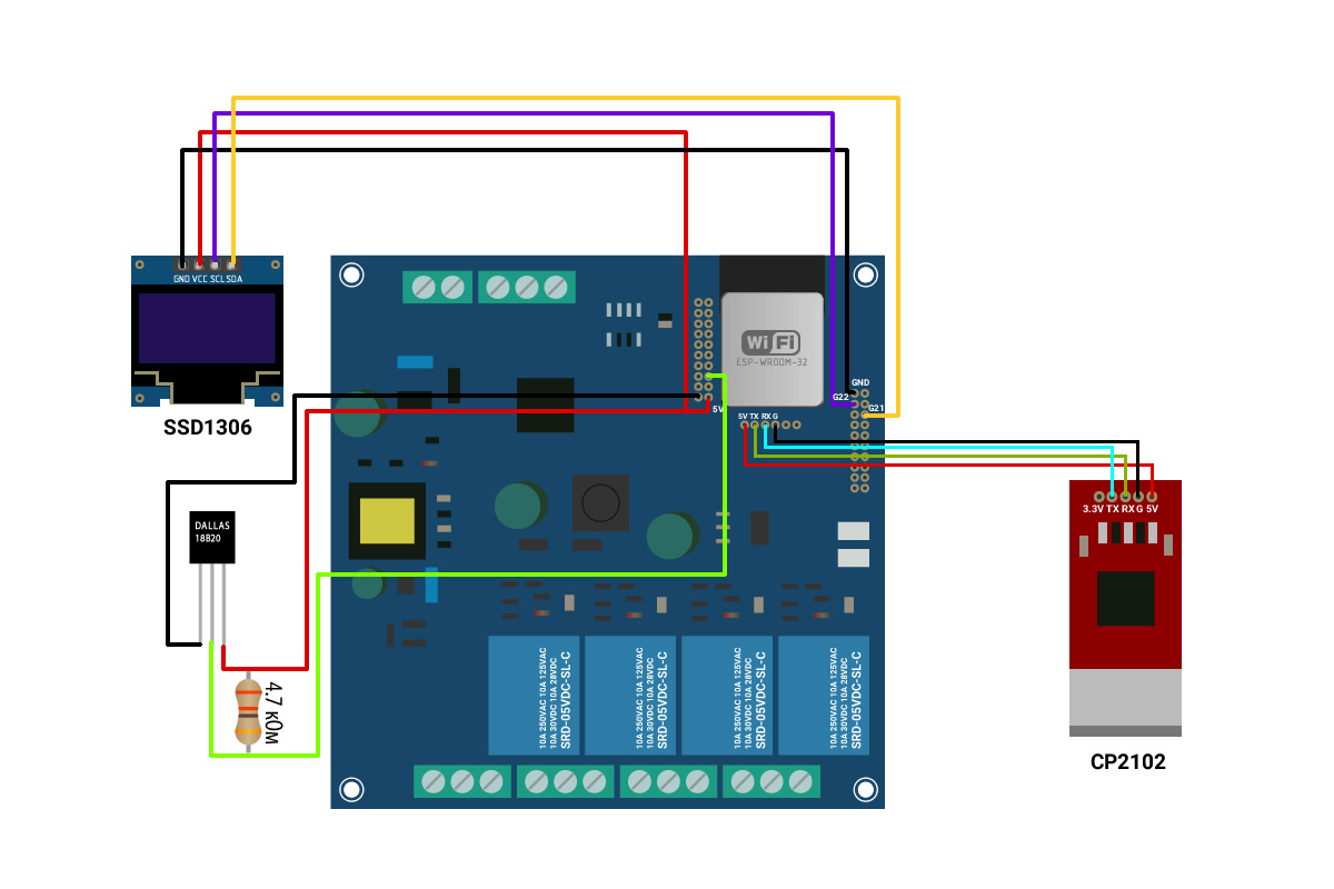 Готовый модуль ESP32 с 4-мя реле